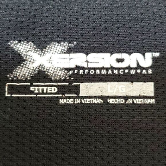 Xersion capris leggings,  black/gray/orange.‎ Large. Fitted. - Picture 5 of 5